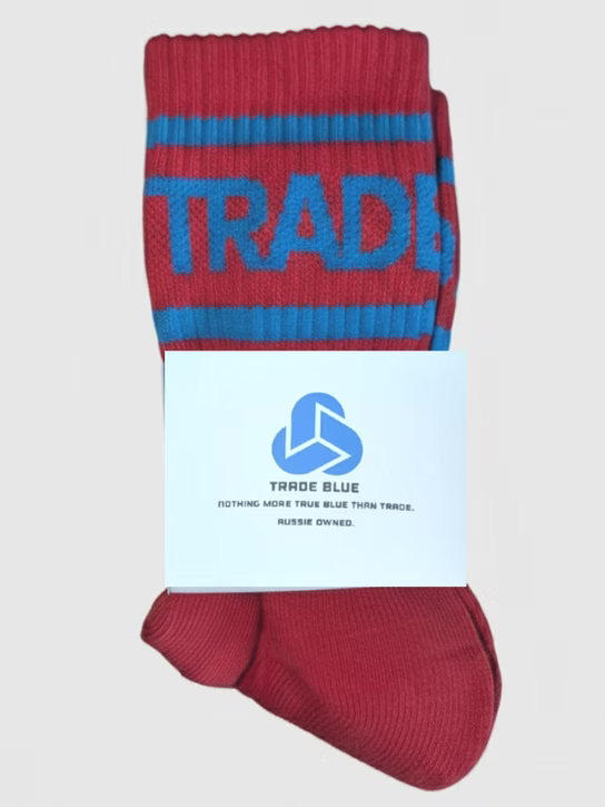 Trade Blue Block Sock