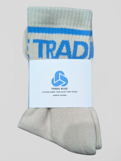 Trade Blue Block Sock