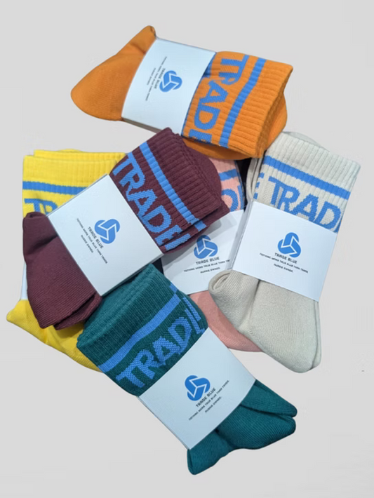 Trade Blue Block Sock