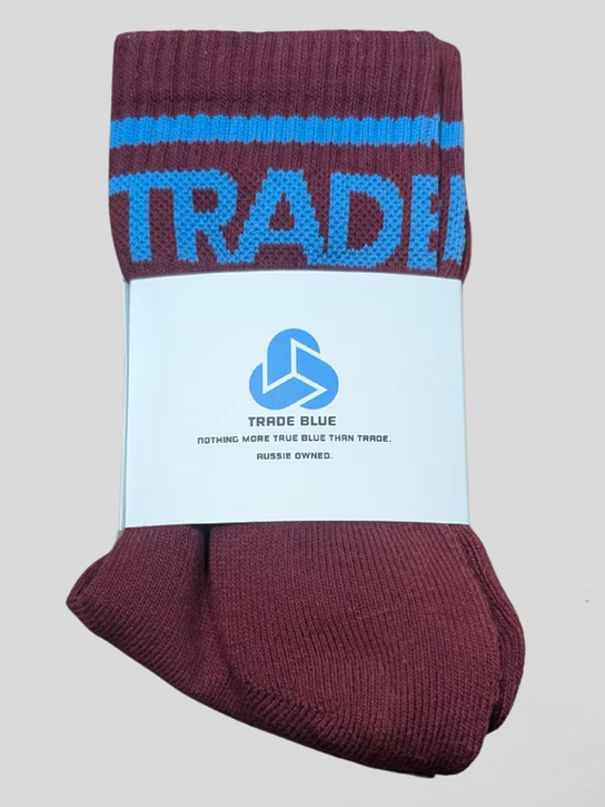 Trade Blue Block Sock