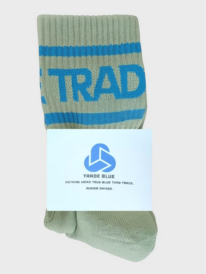 Trade Blue Block Sock