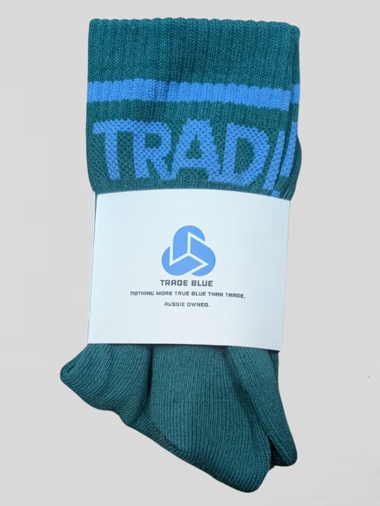 Trade Blue Block Sock