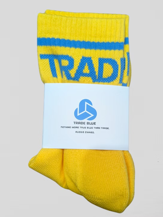 Trade Blue Block Sock