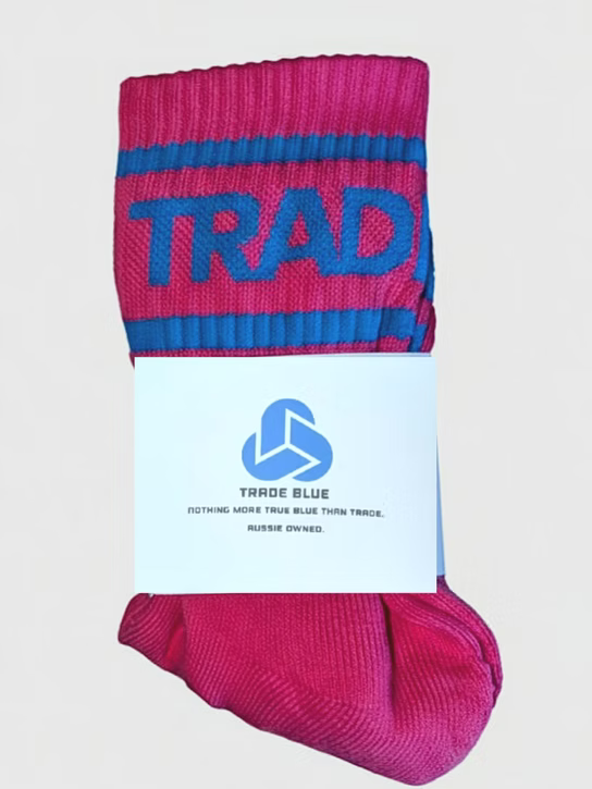 Trade Blue Block Sock